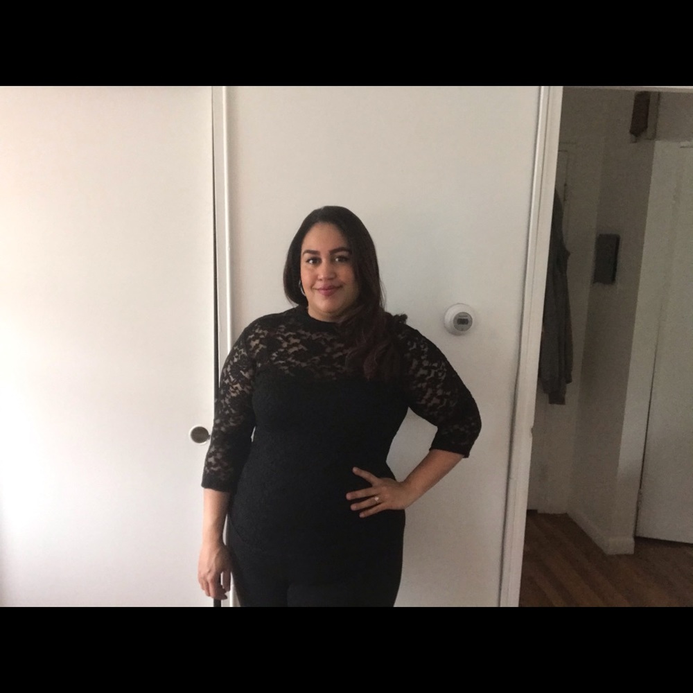 Black mesh blouse, 2xl